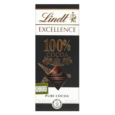 Lindt Excellence Dark Chocolate 100% 50g