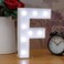 LED Marquee Letter Light Sign Wooden White (F) 25cm