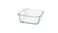 Food container, square/glass600 ml
