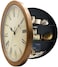 Rubik Wall Clock Hidden Safe, 10 Inch Round Quartz Clock, Retro/Vintage Quiet Clock With Secret Compartment Stash Shelf, Safety Hidden Storage Box Container For Cash/Money/Jewelry/Stashing
