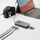 Powerology USB-C Hub &amp; SSD Drive 256GB PD 100W USB Hub Gray 625 MB/s, x1 USB-C Power Delivery, x1 Micro SD Card Slot, 4K@60Hz HDMI (PWSDHB256) (256GB)