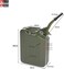 RACO Gasoline Metal Jerry Can for Petrol/Diesel/Water with Flexible Metal Spout Green Made in Taiwan (20 L)