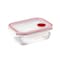 Lock &amp; Lock Rectangular Oven Glass Steam Vent Container - 630ml - Clear