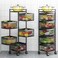 Blooming Time&nbsp;Multi-Function Home Kitchen Bathroom Storage Basket Trolley (5 Layer)