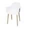 Jilphar Furniture Fiber Plastic Dining Chair with Solid Wooden Leg-  JP1267B