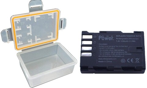 DMK Power BLF19 1 X Battery and 1 X Battery case for Panasonic DMW-BLF19 DMW-BLF19E DMC-GH5 DMC-GH3 DMC-GH3A DMC-GH3H DMC-GH4 DMC-GH4H