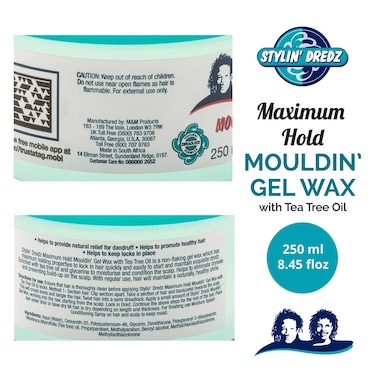Stylin Dredz Mouldin Hair Gel Wax 250ml