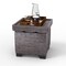 Eccentric Stool Cum End Table with Storage (Grey)