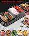 3 in 1 Smokeless Nonstick Electric BBQ Roasting Pans, Hot Pot, Smokeless Non-Stick Indoor 2 in 1 Electric BBQ Grill,  Multi-functional Shabu Hot Pot, Electric Barbecue Oven Family Parties
