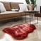 Generic Ashler Home Deco Soft Faux Sheepskin Fur Chair Couch Cover Area Rug For Bedroom Floor Sofa Living Room Dark Red 2 X 3 Feet