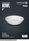 Royalford M/W 9"Round Bowl-White1X12
