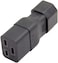 IEC320 Male C14 to Female C19 Power Mains Extension Adapter for PDU UPS 10A to 15A