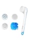 Generic Handheld Electric Shower Brush White/Blue