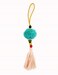 Pompom Fluffy Hanging Charm Blue 33cm