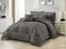 Comfy Luxe Soft 6 Pcs King Size Cotton Comforter Bedding Set-Brown