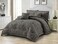 Comfy Luxe Soft 6 Pcs King Size Cotton Comforter Bedding Set-Brown