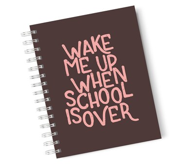 Buy Loud Universe Hardcover Notebook School Over Typography Pink Spiral ...