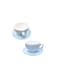 Liying 12Pcs Porcelain Cups And Saucers Set - Sky Blue Colour Tea Set - 200Ml Cup 6Pcs And Saucer 6Pcs Set For Idle Tea, Turkish Coffee, Espresso And Cappuccino