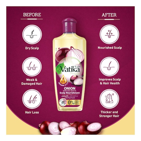 Vatika Naturals Onion Enriched Hair Oil Clear 300ml