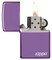 Zippo 24747ZL Classic High Polish Purple Zippo Logo Windproof Lighter