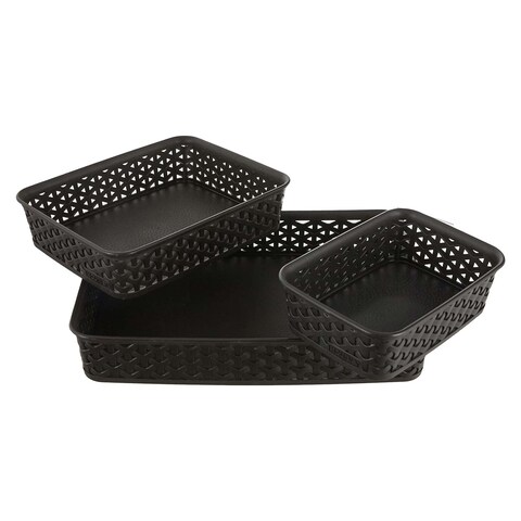 Curver Stationery Storage Box - Dark Brown