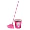 Parex Trend Cleaning Set (Bucket + Mop + Handle) Pink/Grey