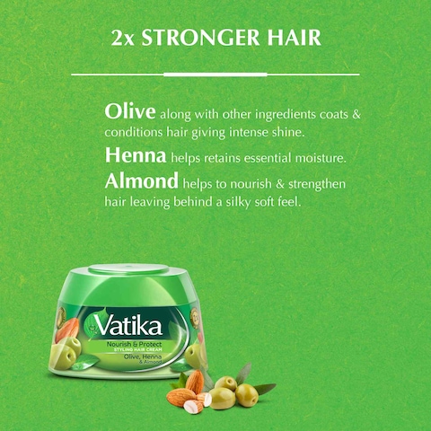 Dabur Vatika Naturals Nourish And Protect Hair Styling Cream Green 140ml
