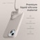 elago Liquid Silicone for iPhone 15 case cover Full Body Protection, Shockproof, Slim, Anti-Scratch Soft Microfiber Lining - Stone