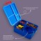 Eazy Kids Jumbo Bento Lunch Box w/ Thermos &amp; Sauce Jar- Blue