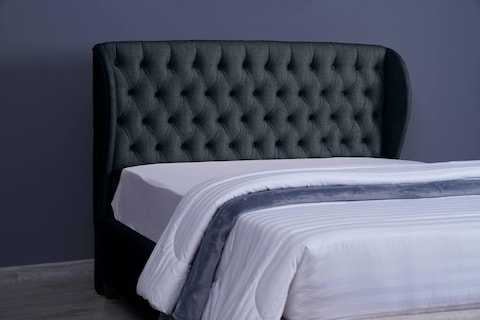 PAN Home Home Furnishings Pluto Headboard Chanel Dark L-160: H-125cm 160x125 Dark Grey