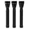 Impex CB 2225 2 SC Battery Rechargeable LED Flashlight Combo 3 Pieces (2000mAh) Black