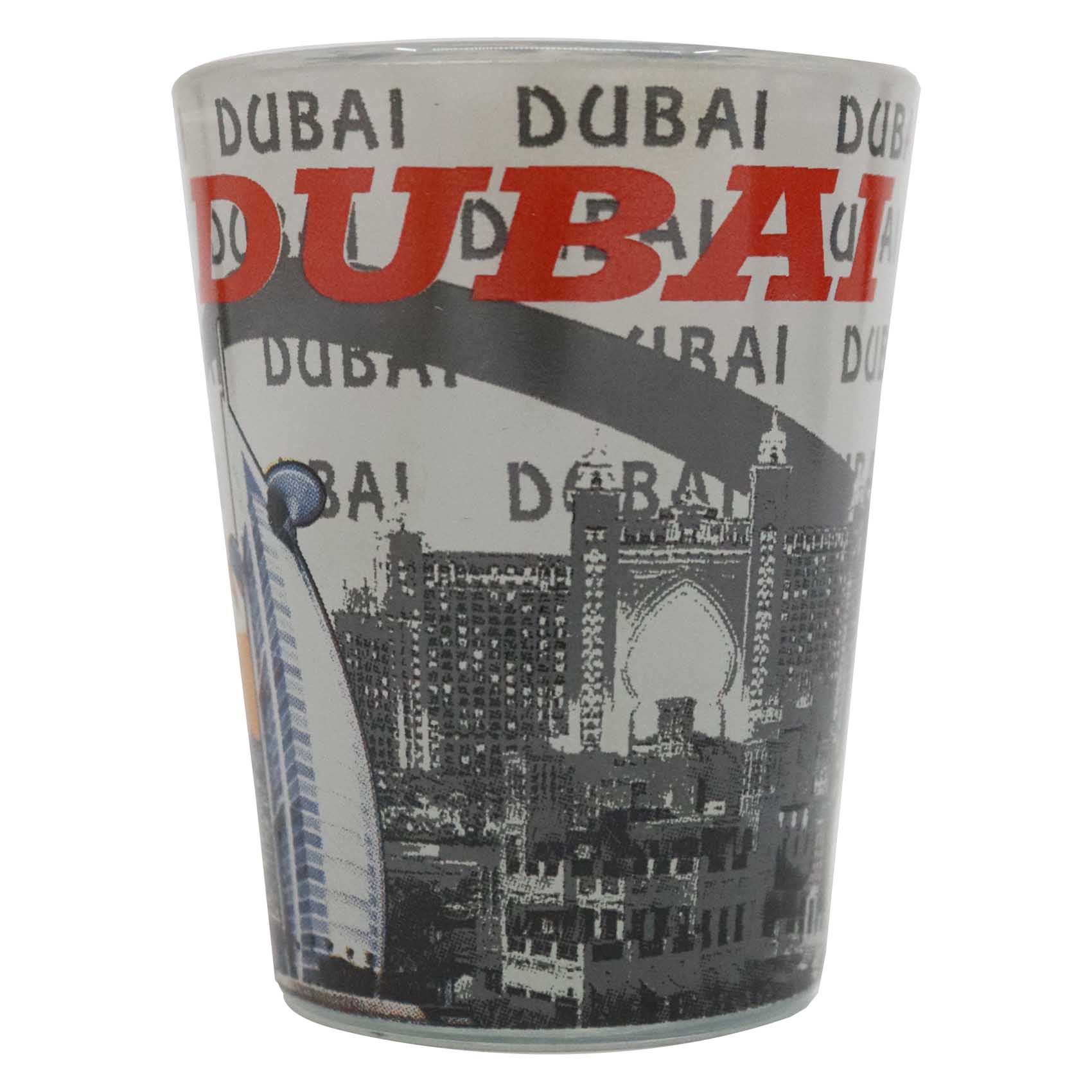 Dubai United Arab Emirates (UAE) Landmarks Collage Shot Glass - UK