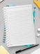 Lowha Spiral Notebook With 60 Sheets And Hard Paper Covers With Seamlesss Rhombuses Design, For Jotting Notes And Reminders, For Work, University, School