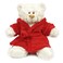Caravaan - Soft Toy Teddy Cream with Red Bathrobe Size 38cm