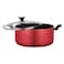 Sonex Non Stick Casserole Pink 30 cm, 10 Liter, Dishwasher Safe, Cool Bakelite Handle, Durable &amp; Long Lasting
