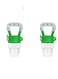 2pcs Baby Fresh Fruit &amp; Vegetable Food Feeder Bottle Green