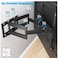 Full Motion TV Wall Mount For Most 32-80 inch TV, Swivel And Tilt TV Mount With Rugged Double Arm Bracket, Universal Flexible TV Stand