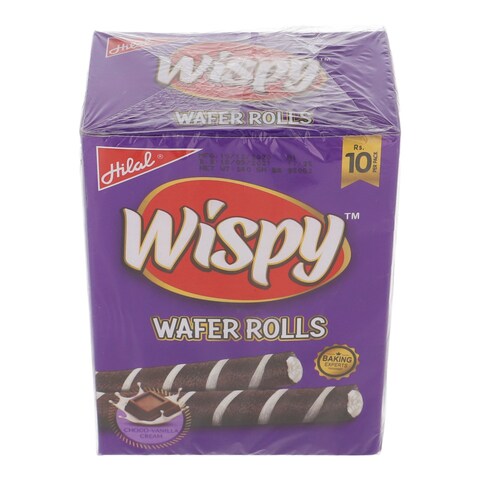 Hilal Wispy Wafer Rolls Choco-Vanilla Cream 12 Packs