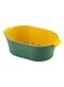 طقم مصفاة فواكه وخضروات مكون من قطعتين أخضر / أصفر 26x19.5x19.5cm