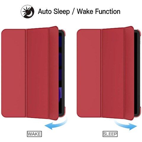 HYX Case For iPad 10th Gen (10.9-Inch, 2022 Model, 10th Generation), Slim Stand Hard Back Shell Cover with Auto Wake/Sleep (Red)