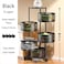 Dreamons link Round Rotating Multi-Layer Kitchen Storage Shelf, 4 Tier Fruit Vegetable Storage Basket, Kitchen Storage Rack Floor Standing (5)