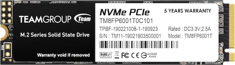 Teamgroup MP33 1TB 3D Nand TLC NVME 1.3 PCIE Gen3X4 M.2 2280 Internal Solid State Drive SSD (Read/Write Speed Up To 1, 800/1, 500 MB/S) Compatible With Laptop &amp; PC Desktop, Tm8Fp6001T0C101