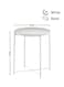 Zenhome Round Steel Table White 45x53x45cm