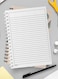 Lowha Spiral Notebook With 60 Sheets And Hard Paper Covers With Leaves Doodle Design, For Jotting Notes And Reminders, For Work, University, School
