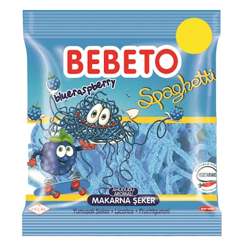 Bebeto Spaghetti Blue Raspberry Jelly 80g