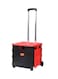 Generic - Folding Two-Wheeled Rolling Luggage Red/Black