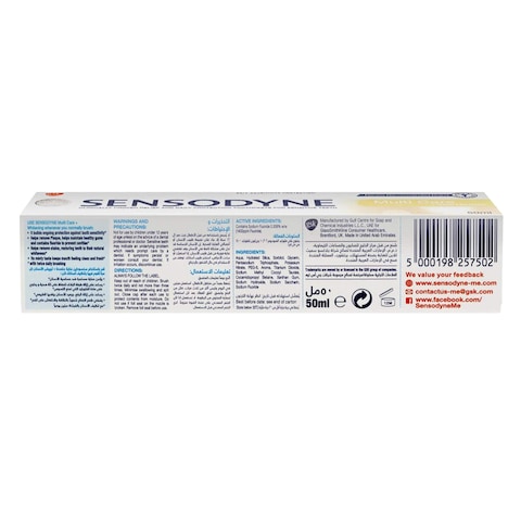 Sensodyne Multi Care + Whitening Toothpaste 50ml