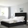 In House Lychee Velvet Bed Frame - Queen - 200x160 cm - Black
