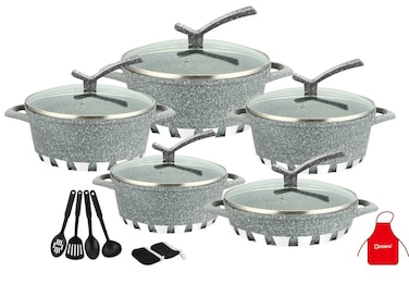 Generic Granite Cooking Pot Set With Kitchen Tools 17 Pcs