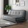 Vital Small Family Living Room Folding Apartment Study Office Lunch Break Velvet Sofa Multi-Function Sofa Bed (Light Grey)